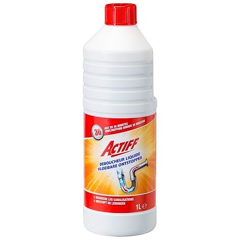 Déboucheur liquide canalisations Actiff - Flacon de 1 L - Maxiburo (1/5)