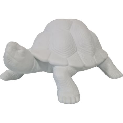 Lampe à poser tortue en porcelaine blanche 31.5 cm (1/2)