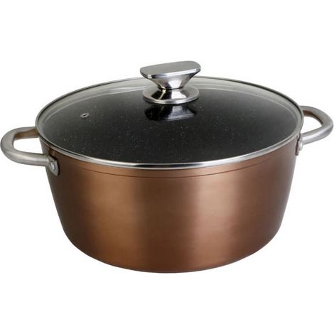 WECOOK Hoher Schmortopf aus geschmiedetem Aluminium, 24 cm, für alle Feuerarten, REF 10924