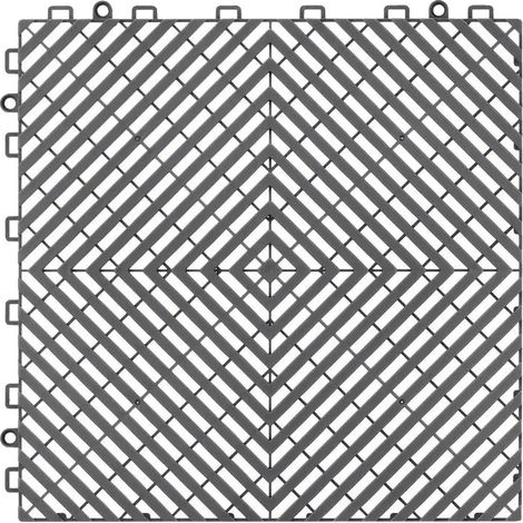 Entwässerungsmatte, rutschfeste Oberfläche, modulares Steckdesign, Rot (1/2)