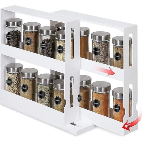 Étagère à épices étroite et extensible pour placard de cuisine