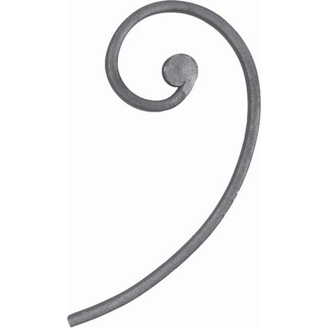 Deco Fer Forge – Demi volute à noyau en fer forgé 250mm – Plat lisse 20x8mm – À souder pour portails et clôtures – Renforce la sécurité (1/3)