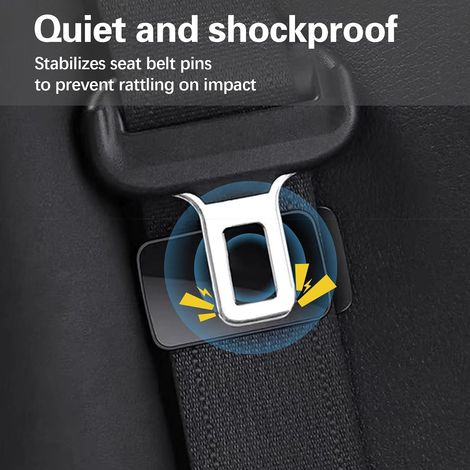 clips magnétiques pour boucle de ceinture de sécurité de voiture, support de boucle de ceinture de sécurité, ajusteur et organisateur de ceinture de sécurité (noir) (1/4)