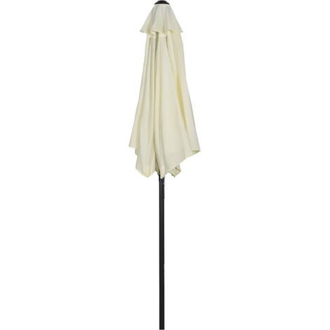 OMBRELLONE DA GIARDINO 2X2M ROTONDO CON PALO CENTRALE IN ALLUMINIO. BEIGE (1/5)
