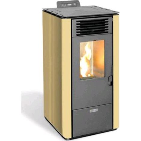 STUFA a PELLET 10KW MAURER MODELLO 12 colore CREMA 47x47x99H cm