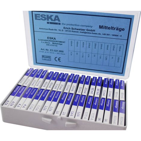 Assortiment fusibles modele 5 x 20 mm 360 pcs (1/2)