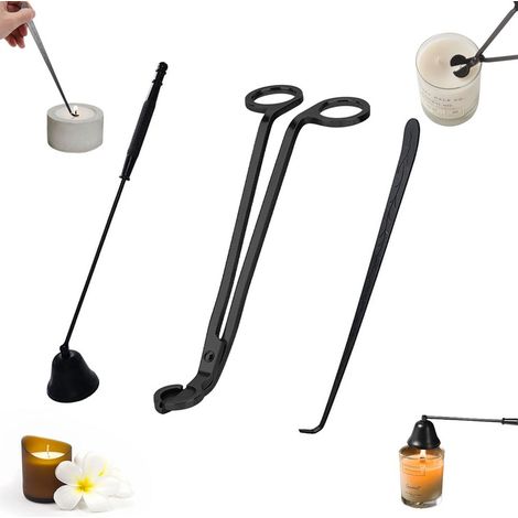 Kerzenlöscher-Set – Edelstahl – Kerzenlöscher – Dochtschneider – Kerzenlöscher – Kerzenclip – Teelichtzubehör – Kerzenhalter – Ca (1/5)