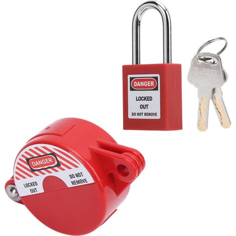Antivol Bouteille De Gaz Sécurité De Verrouillage Vanne, Pompe À Eau Dispositif Verrouillage, Compteur D'eau À Gaz Liquéfié Domestique Cadenas Pour Prise Cordons Électriques (1/5)