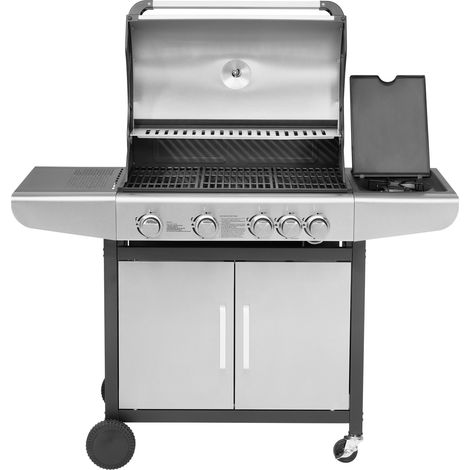Justus BBQ Gasgrill "Ares 4 SU", silber, 4+1 Brenner