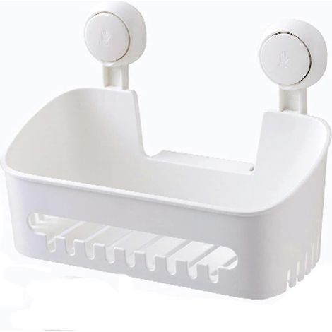 Panier de douche en plastique à ventouses, étagère de bain, ventouses puissantes pour salle de bain
