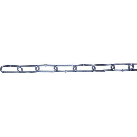 Chaîne acier zingué soudée, diamètre 2,5 mm, long. 25 m. (864015) (1/2)