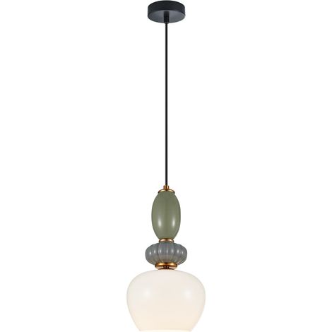 Suspension décorative noire avec éléments multicolores, 1x E27, 40 W (1/2)