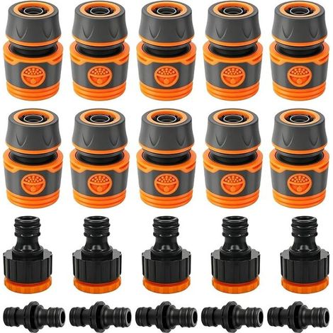 Raccord Tuyau D'arrosage 1/2 Pouce, Kit Raccord Arrosage (1/5)