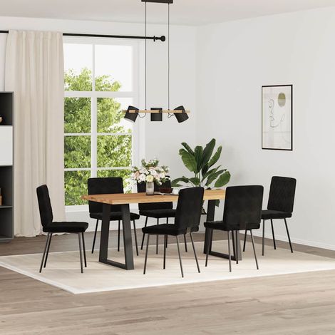 Maison Exclusive - Chaises à manger lot de 6 noir velours