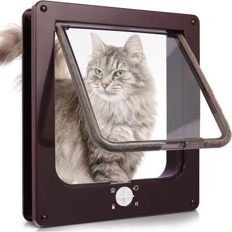 Gattaiola con funzione di apertura a 4 vie. Gattaiola resistente alle intemperie per uso interno ed esterno, adatta a gatti e cani di piccola taglia. (1/5)