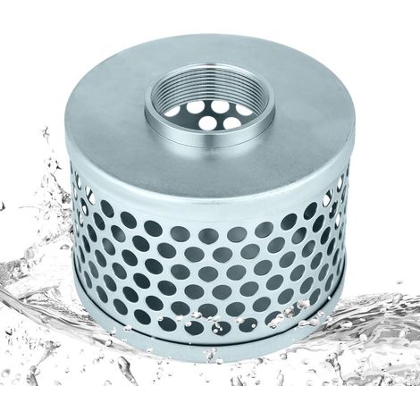 Filtro De Aspiración - Acero Al Carbono Galvanizado - Para Bomba De Agua - Diámetro 150 Mm - Altura 105 Mm - Rosca Interior 2 Pulgadas - 1 Unidad (1/5)