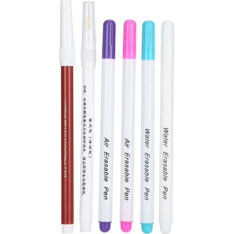 6pcs Water Soluble Sewing Pen 5 Color Fabric Markers DIY Drawing Lines Patterns for Handicraft Needlework (1/5)