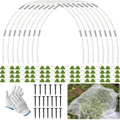 Arceau pour Serre Tunnel,90 Pièces Cerceau pour Serre de Jardin,Kit de Maison de Cerceau de Jardin,avec Gants,Garden Arceaux pour Serre Tunnel,pour la Protection du Givre Hivernal (1/4)