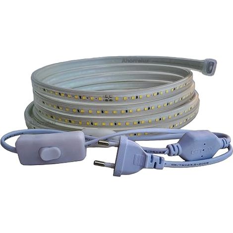 Strip 220v 2835 120 LEDs/m with Switch Waterproof Cool White/Neutral/Warm IP67 Strip Neutral White 1.5M (1/5)