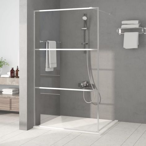 Paroi de douche Paroi de baignoire - Argenté 115x195 cm Verre ESG transparent BV371249 - BonneVie (1/5)