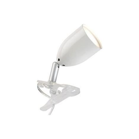 Brilliant Lámpara pinza LED Leo blanco diseño moderno