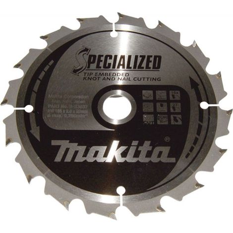 Makita - Sägeblatt Holz, 165x20 mm, 16 Zähne B-33037