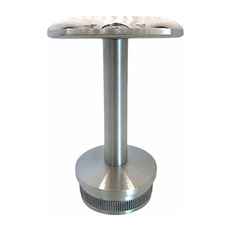 Metalideal Support de main courante fixe pour poteaux rond inox Finition - AISI 316 Brossé - pour extérieur (1/5)