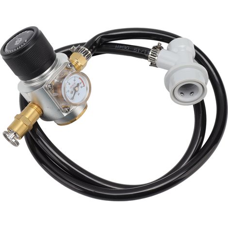 Fabricant automatique de bière et d'eau gazeuse, manomètre de 2ème étage, ensemble de distributeur de tuyaux noirs avec Valve de sécurité pour la maison