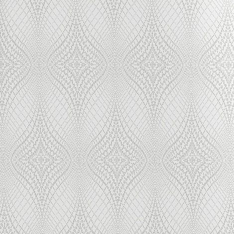 Illiana Wallpaper Holden Decor Geometric Metallic Dove White Silver Smooth (1/2)