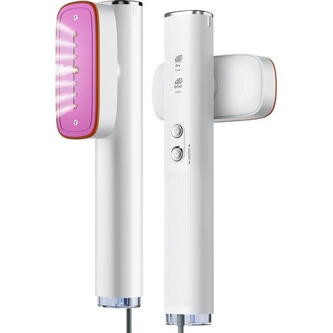 Hand Steamer, 1200W Steamer, 15S Quick Heating, Removable 120ml Tank, Steam 22g/min, Vertical Steamer 2 in 1 White. (1/5)