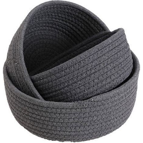 Panier Tissé - Corde Naturelle - Panier de Rangement Décoratif pour Chambre d'Enfant Salle de Bain Cuisine - Petit Format - 1 Pièce (1/3)