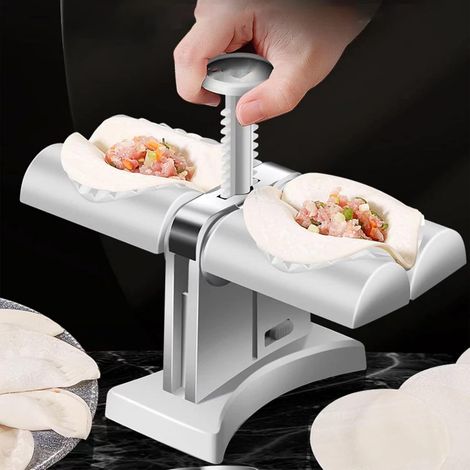 Moule à raviolis automatique double tête en acier inoxydable pour préparer rapidement des pâtes farcies alimentaire (1/5)
