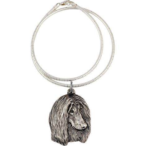 Afghanischer Windhund II – Hundehalskette, einzigartiger Schmuck für Hundeliebhaber, einzigartiger Schlangenanhänger von Art-Dog (1/5)