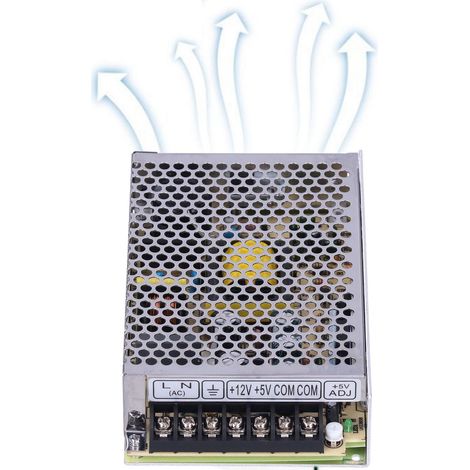 BERM@ D-60A Schaltnetzteil mit zwei Ausgängen (5 V/4 A und 12 V/3 A), Eingangsspannung DC 115/230 V AC (1/5)