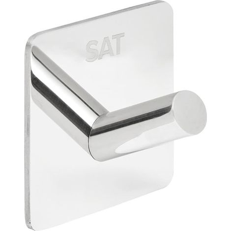 Swiss Aqua Technologies Patère murale adhésive en acier inoxydable, chrome brillant (HACEKNALEP1H)