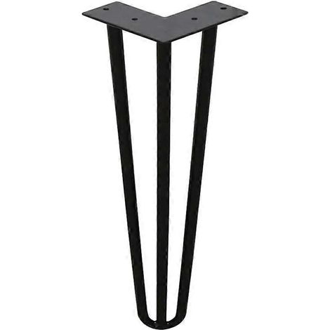 Pieds de table de 15 cm (4 pièces), pieds en forme de pince à cheveux, pieds de table en acier, patins de pieds de table à monter soi-même, pieds de table interchangeables, 3 supports (1/5)