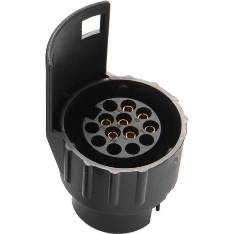 7 Vers 13 Broches Adaptateur De Remorque De Prise Femelle Vers Mâle 13 Broches, 12V Prise Remorque Connecteur Standard Européenne Pour Caravane, Camions, RV, Remorque (1/5)