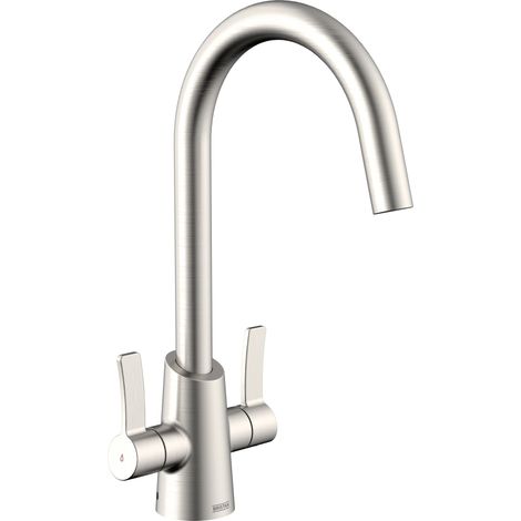 Bristan Acorn Stainless Steel EasyFit Kitchen Sink Mixer Tap + Easy Fit Base (1/4)