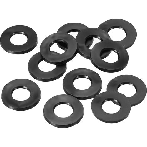 Joint Plat En Caoutchouc M10, Lot De 12, Diamètre Intérieur 10mm, Diamètre Extérieur 20mm, Épaisseur 3mm, Rondelle D'étanchéité Pour Robinet, Tuyau D'eau, Boulon De Fixation, Noir (1/5)