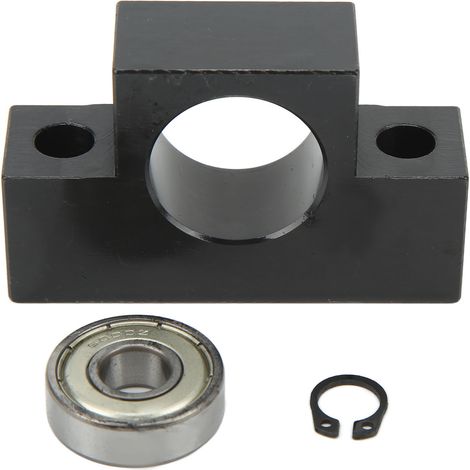 Support de vis à billes EF12 avec roulement, bloc de montage de vis à billes en acier à haute teneur en carbone pour tour/fraiseuse CNC