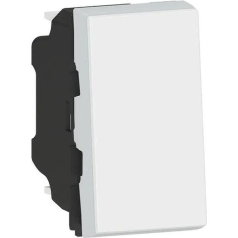Legrand – Interrupteur va et vient 10AX 250V Mosaic Easy-Led – Blanc RAL9003 finition brillante – Connexion rapide sans outil – Repérage des bornes