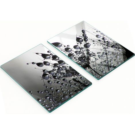 Tavole decorative multifunzionali in vetro per cucina, motivo dente di leone, 2x40x52 cm (1/5)