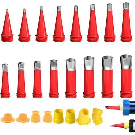 Lot de vingt quatre buses de cartouche en acier inoxydable pour mastic et silicone finisseur de joint professionnel