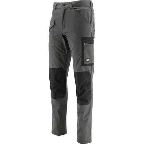 Pantaloni da lavoro multitasche rinforzati elasticizzati Caterpillar ESSENTIALS CARGO TROUSER Grigio / Nero 50