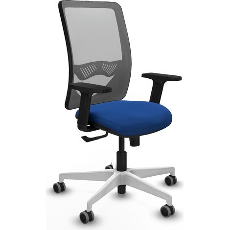 Silla de oficina piqueras y crespo Zulema azul cuero sintético malla (1/2)