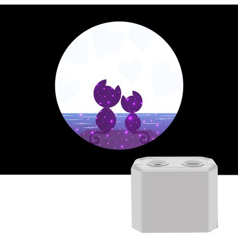 Lumière de projection de ciel étoilé LED veilleuse romantique, lumière d'ambiance de voiture avec télécommande (couple) (1/5)