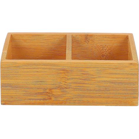 Boîte de rangement créative pour sachets de thé, en bois, avec grille pour sachets de thé, café et sucre.-16X8X7CM