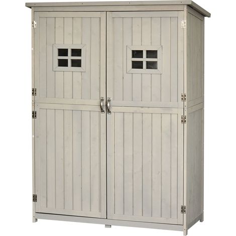 Abri de jardin JAROD bois de sapin gris (1/5)