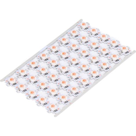 Ampoule LED à puce haute luminosité et économie d'énergie, avec plaque en aluminium, pour phares, éclairages de placards et autres applications DIY (1 W, 12 V). Lumière rouge. (1/5)