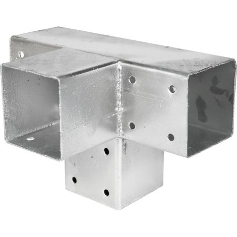 Wovar – Connecteur d'angle pour pergola – Compatible poteaux 9 x 9 cm – 16 trous de vis pour fixation solide – Galvanisé pour durabilité accrue